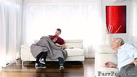 Bang Comrade'S Stepdaughter During Scary Movies With Stepbro