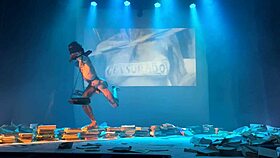 performer takes the stage for an engaging act