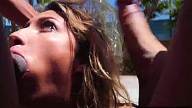 Seductive Jade Jantzen Hot Outdoor Threesome Fuck 😏