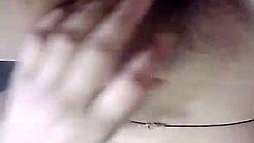 single wife having romantic time on bed with asian touch