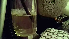 bbw in mask bubbles and screams loudly