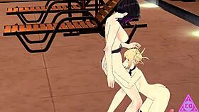 Toga shinobu a futanari babe enjoys halloween hentai with big tits and cock.