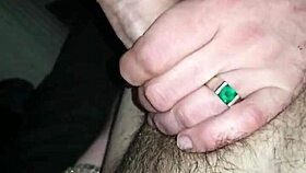 At the party, blowing my friend zach with big cock action.