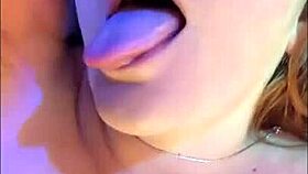 hotwife steffi's pussy dance in purple chemise with dildo