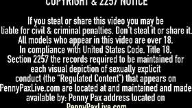 petite teen penny pax masturbates with natural tits and beaver in stockings