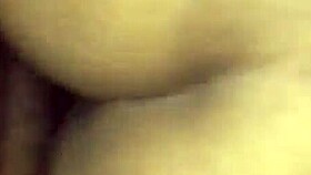 Creamy pussy gets bent over in sloppy doggystyle ass fucking