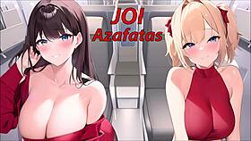 Japanese Hentai Joi with Sexy Flight Attendants Giving Instructions in Spanish