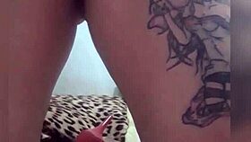 Red Dress Blonde Fetish in High Heels Action