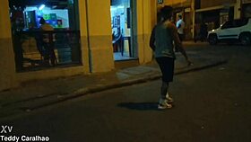 Teddy Caralh�o Teases Preta Fogosa With Big Cock Blowjob