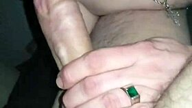 At the party, blowing my friend zach with big cock action.