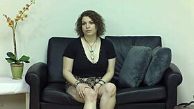 Intense BBW Maisy handjob during fat casting session