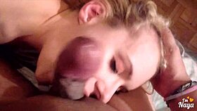 Blonde Russian Gets Two Loads on Face
