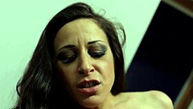 classy babe receives a facial treatment