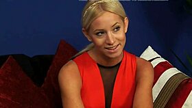 Euro babe sucks first timer's cock to cumshot