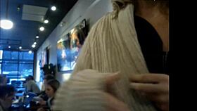 tylerashay flashes naked in the outdoor cafe