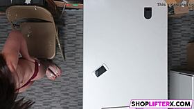 Stiff dick punishes cute burglar in shop