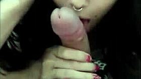 white wolf receives greedy blowjob from white moon