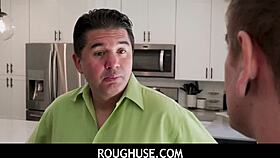 Chloe surreal teases landlord with bouncing tits