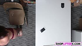 Stiff dick punishes cute burglar in shop