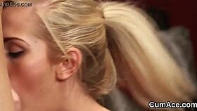 Slutty idol swallows every drop of cum on her face