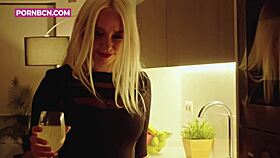 i'm watching this blonde beauty, chubby russian girl arteya, playing piano and drinking, then she has intense orgasm from solo masturbation with big boobs, oh man.