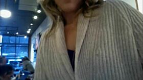 tylerashay flashes naked in the outdoor cafe