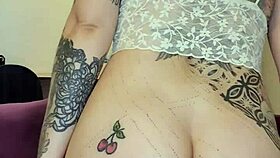 redhead teases her asshole with anal play