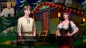 in hentai, blonde homeless girl with big tits gets groped intensely