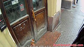 Damn! Alluring babe gets POV fucked hard in public on spycam!