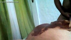 Licking my wife's huge ass.