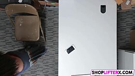 Stiff dick punishes cute burglar in shop