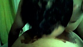 Licking my wife's huge ass.