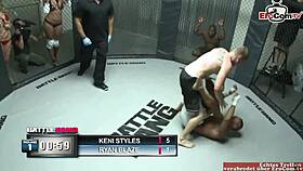 Blonde slut fucks boxing winner