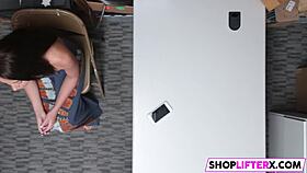 Stiff dick punishes cute burglar in shop