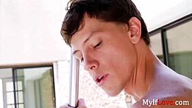 Ariella Ferrera fucks her pool cleaning boy by the water