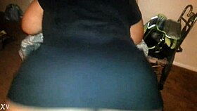 Riding Cock At Desk With Big Ebony Booty And Wet Pussy