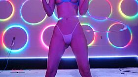 Destinationkat Dances with Thrilling Passion, Her Skirt Rips in a Sensual Striptease, Revealing Upskirt Delights