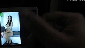 i jerk off my cock watchin porn and cum in slow mo