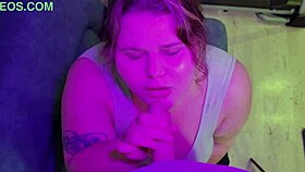 Wow! Chubby sexy teen sucked another man's dick before leaving the party!