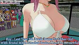 i watched this sexy anime girl get ballbusted in a fight, ryona hentai