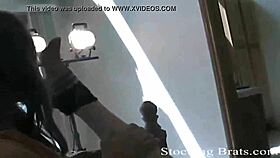 wearing stockings make us so horny with feet femdom pantyhose bdsm fetish 😏