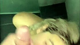 Cute asian babe swallows my cum!