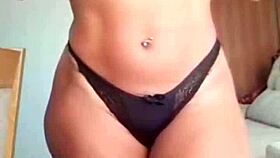 agatha carioca wife strips naked on webcam while her cuckold husband works. she rips clothes off her big tits and ass.