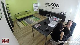 barbora fucks me hard at work to prove she's worth hiring