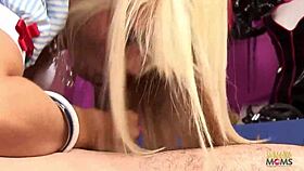 Blonde Milf Nurse Decides To Go To A Lingerie Store And Get Dicked Down While Wearing Stockings