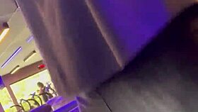 i went crazy licking that hot girl's pussy while she was working out without a bra