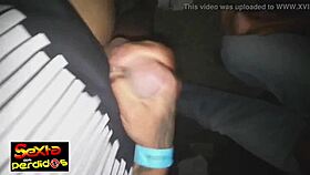 Teen brunette leona senna in wild gangbang