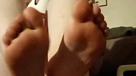 Feet And Sex In Purple Lace Lingerie!