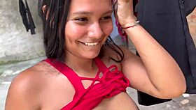 Neighbor offers money for sex, I suck his big cock and get doggystyled until cum