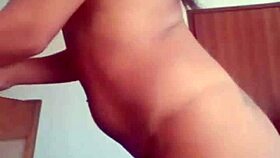 agatha carioca wife strips naked on webcam while her cuckold husband works. she rips clothes off her big tits and ass.